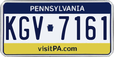 PA license plate KGV7161