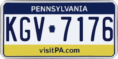 PA license plate KGV7176