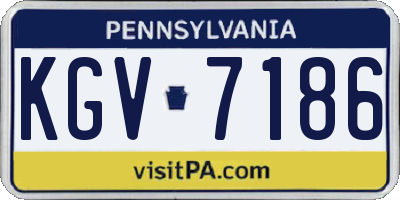 PA license plate KGV7186