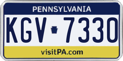 PA license plate KGV7330