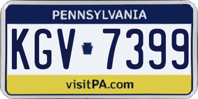 PA license plate KGV7399