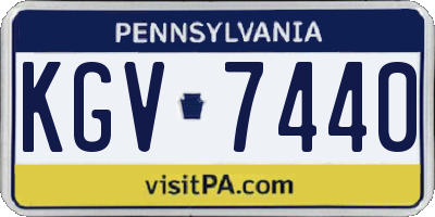 PA license plate KGV7440
