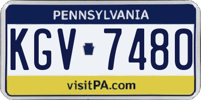 PA license plate KGV7480