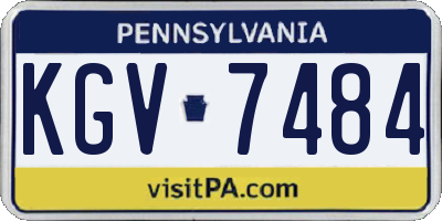 PA license plate KGV7484