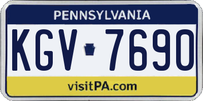 PA license plate KGV7690