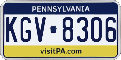 PA license plate KGV8306