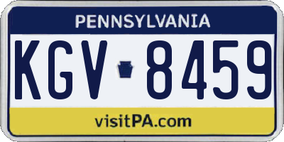 PA license plate KGV8459