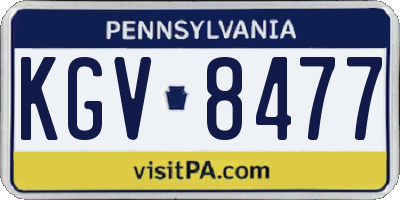 PA license plate KGV8477