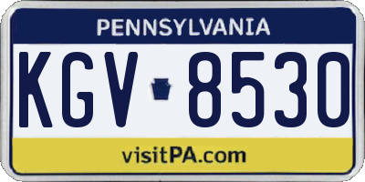 PA license plate KGV8530