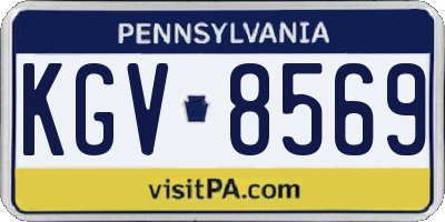 PA license plate KGV8569
