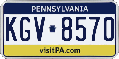 PA license plate KGV8570