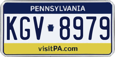 PA license plate KGV8979