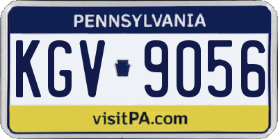 PA license plate KGV9056
