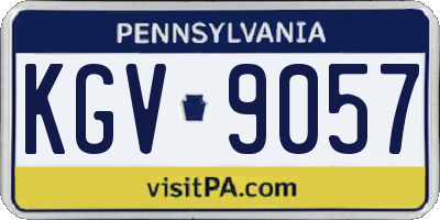 PA license plate KGV9057