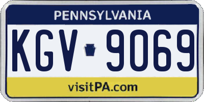PA license plate KGV9069
