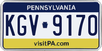 PA license plate KGV9170