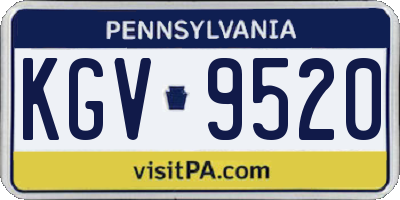 PA license plate KGV9520