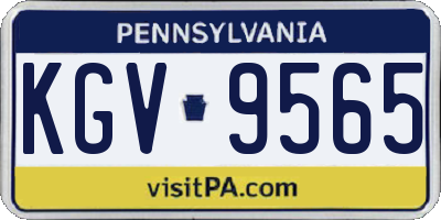 PA license plate KGV9565