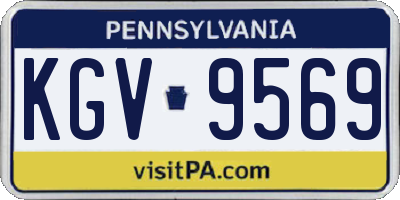 PA license plate KGV9569