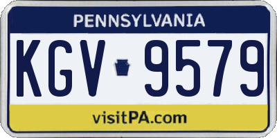 PA license plate KGV9579