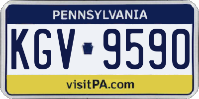 PA license plate KGV9590