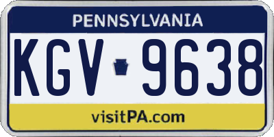 PA license plate KGV9638