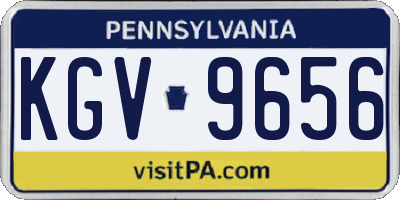 PA license plate KGV9656