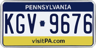 PA license plate KGV9676