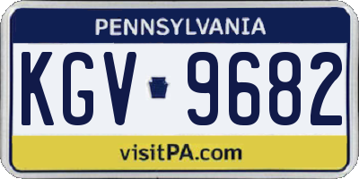 PA license plate KGV9682