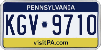 PA license plate KGV9710