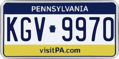 PA license plate KGV9970