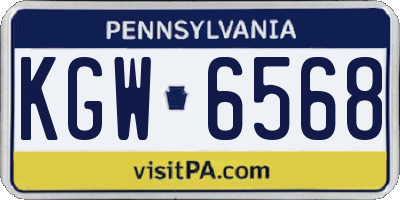 PA license plate KGW6568
