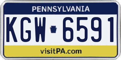 PA license plate KGW6591
