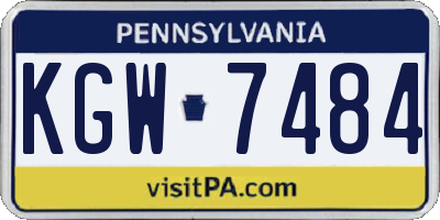PA license plate KGW7484