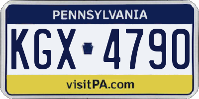 PA license plate KGX4790