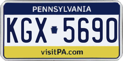 PA license plate KGX5690