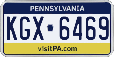 PA license plate KGX6469