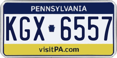 PA license plate KGX6557