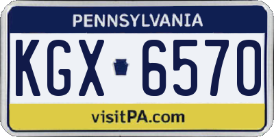 PA license plate KGX6570