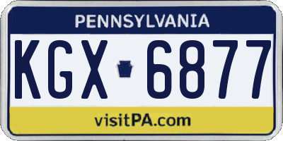 PA license plate KGX6877