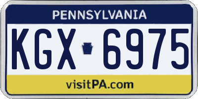 PA license plate KGX6975