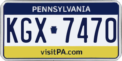 PA license plate KGX7470