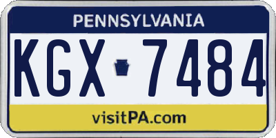PA license plate KGX7484