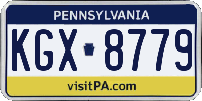 PA license plate KGX8779