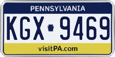 PA license plate KGX9469