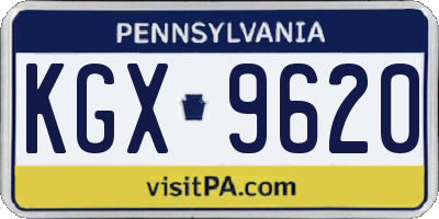 PA license plate KGX9620