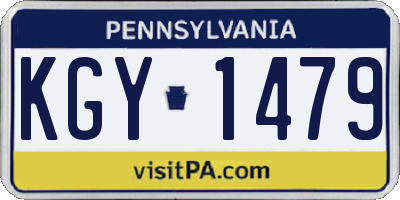 PA license plate KGY1479