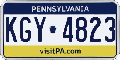 PA license plate KGY4823
