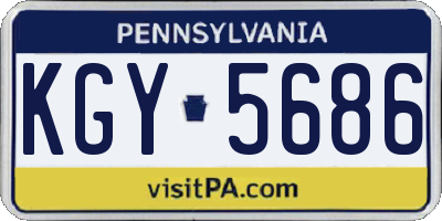 PA license plate KGY5686
