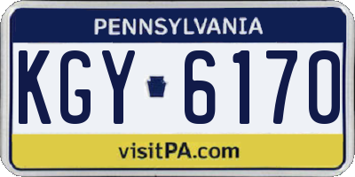 PA license plate KGY6170